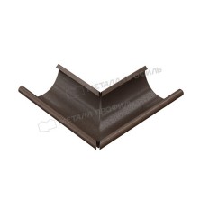 Угол желоба наружный МЕТАЛЛ ПРОФИЛЬ Foramina Freeze 125/100 DarkBrown