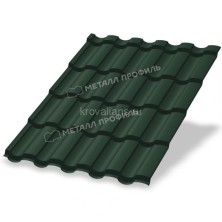 Металлочерепица МеталлПрофиль Монтекристо-XL (Colorcoat Prisma-03-6005-0.5) /1 кв.м./