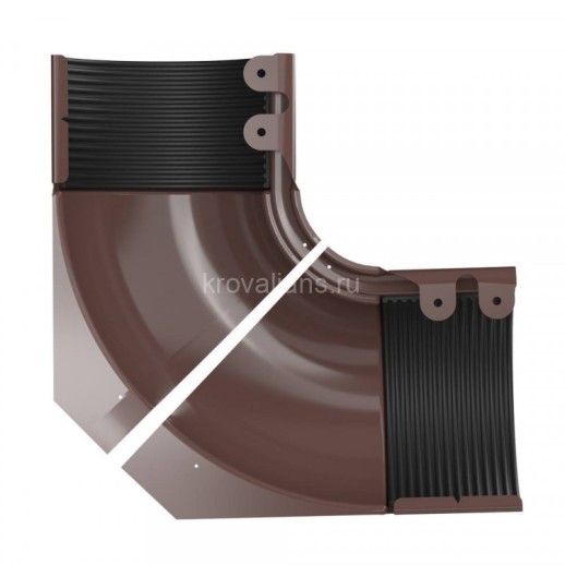 ТН Металл Стандарт 125/90 Угол внутренний регулируемый 100-165 гр. Коричневый 8017