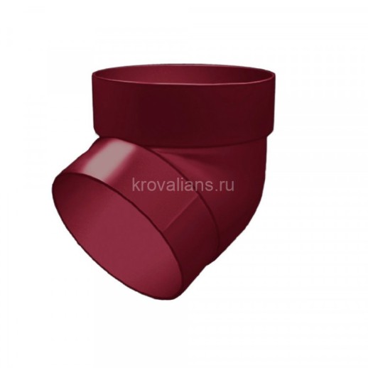 GL Standart 120/87 Колено трубы 67 град. ПВХ Grand Line бордо (RAL 3005) (36 шт./уп.)