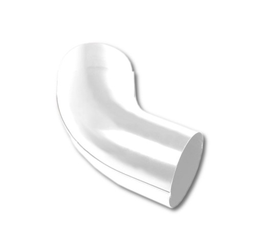 Колено трубы Металл Профиль Престиж 125/100 ral 9010  1 шт