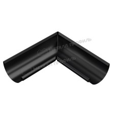 Угол желоба внутренний МЕТАЛЛ ПРОФИЛЬ PURMAN BLACK EDITION 125/100 RAL 9005, черный