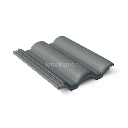 BRAAS Рядовая цементно-песчаная черепица Таунус графит (420х330 мм), 249 шт /паллет