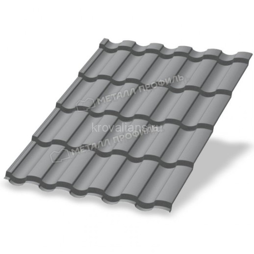 Металлочерепица МеталлПрофиль Монтекристо-XL NormanMP (Полиэстер-01-7004-0.5) /1 кв.м./
