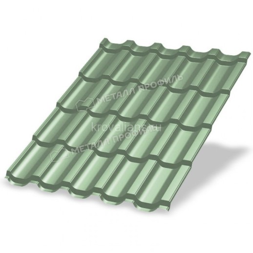 Металлочерепица МеталлПрофиль Трамонтана-X NormanMP (Полиэстер-01-6019-0.5) /1 кв.м/