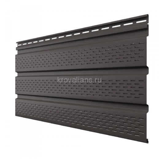Софит виниловый ТехноНИКОЛЬ полностью перфорированный 3м (Темно-коричневый) /1 шт/