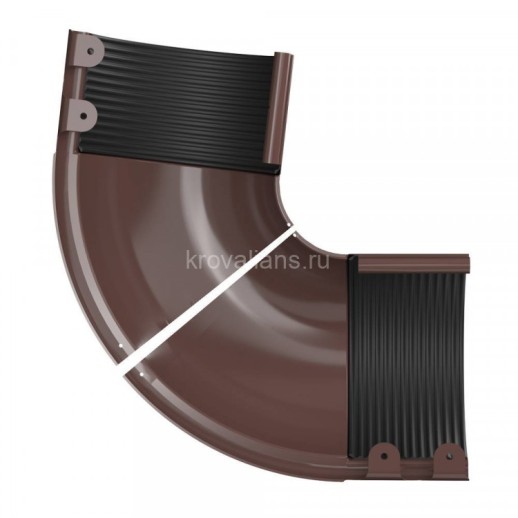 ТН Металл Стандарт 125/90 Угол внешний регулируемый 100-165 гр. Коричневый 8017