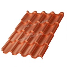 Металлочерепица МеталлПрофиль Монтерроса-ML (AGNETA-20-Copper\Copper-0.5) /1 кв.м./
