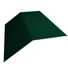Планка конька плоского 190х190 0,45 PE с пленкой RAL 6005 зеленый мох (2м)
