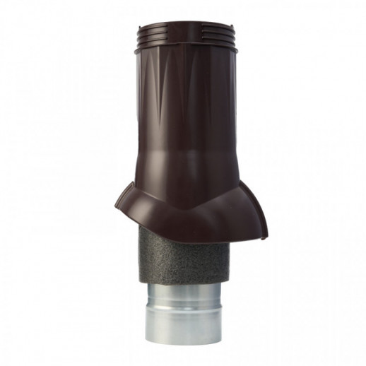 Gervent (Гервент) Вентиляционный выход изолированный, 125/160 Н=350мм, (темно-коричневый)RAL 8019 Static