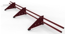Снегозадержатель трубчатый Б/d=25, 3 м, 3 опоры, красное вино (RAL 3005) New Line
