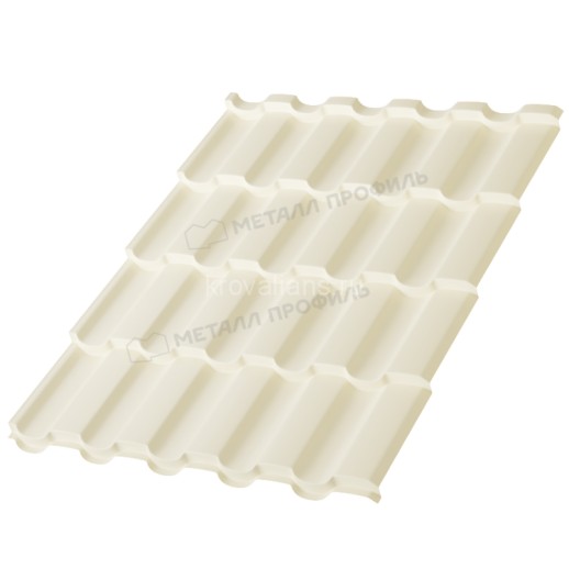 Металлочерепица МеталлПрофиль Монтекристо-X NormanMP (Полиэстер-01-1015-0.5) /1 кв.м./