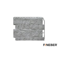 Туф Фасайдинг дачный панель FineBer (Файнбер) 3D-Facture Светло-серый 1 шт