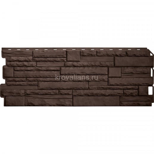 Панель Скалистый Камень ЭКО коричневый (1,16м х 0,45мм) Альта Профиль