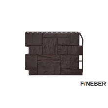 Туф Фасайдинг дачный панель FineBer (Файнбер) 3D-Facture Темно-коричневый 1 шт