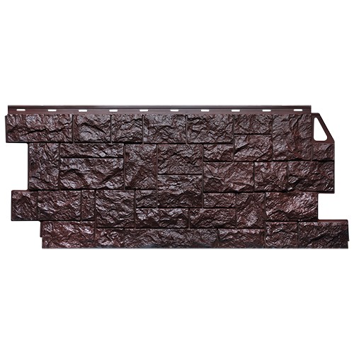 FineBer Фасадная панель Камень Дикий Коричневый 1123х465мм, 10шт/уп