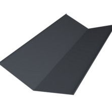 Планка ендовы нижней 300х300 0,5 Velur20 RAL 7024 мокрый асфальт