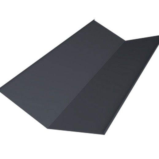 Планка ендовы нижней 300х300 0,5 Velur20 RAL 7024 мокрый асфальт